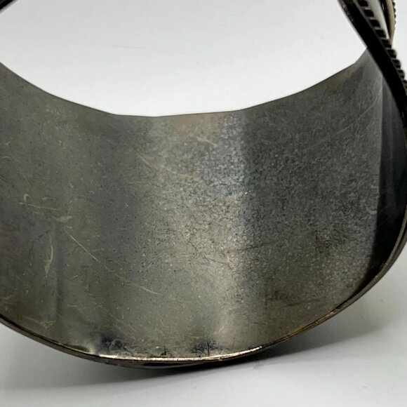 Vintage brass cuff with amber coloured stone 6” - Picture 5 of 6